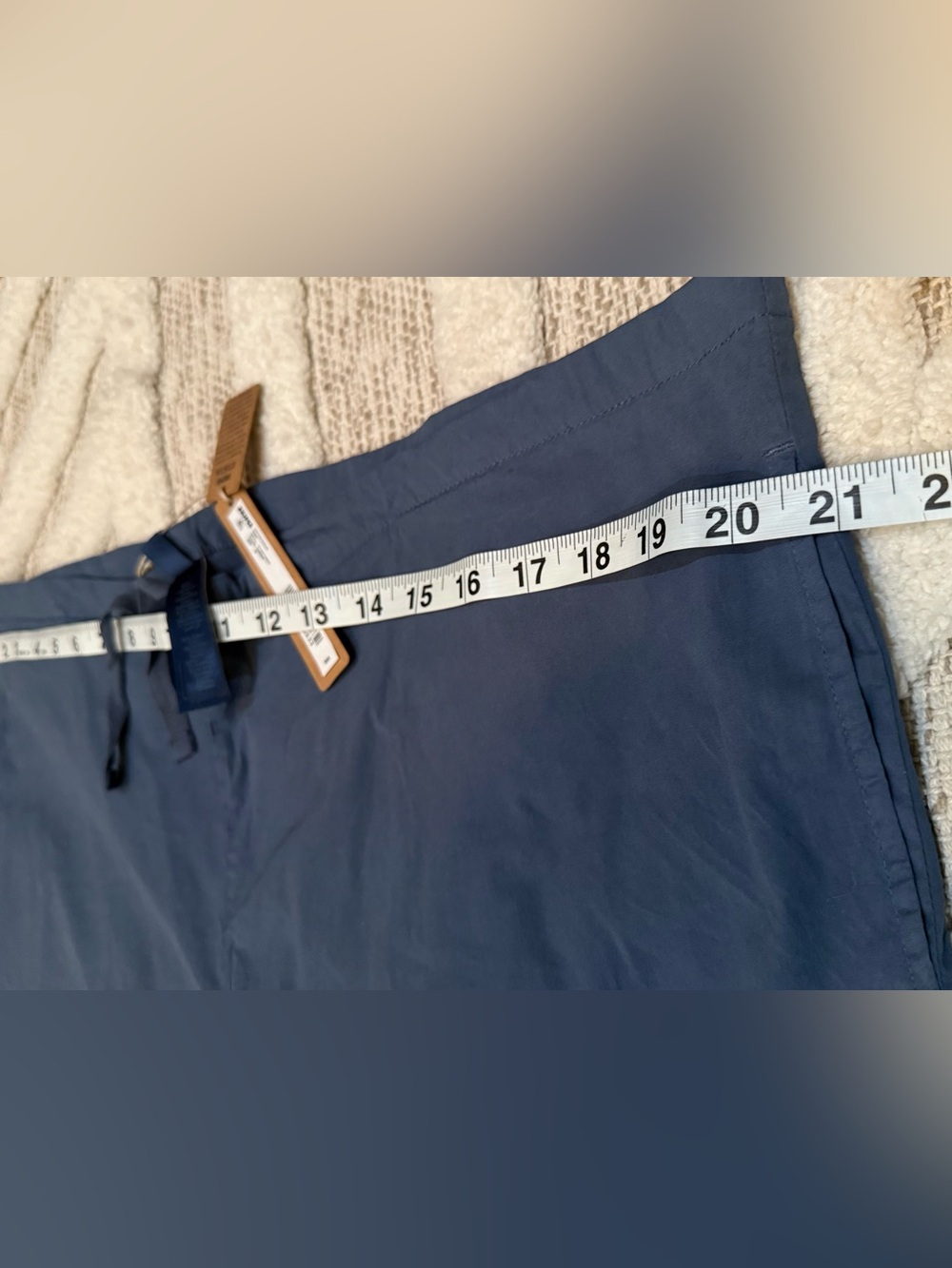 SKIMS Cotton Poplin Wide-Leg Lounge Trouser Pants Harbor Blue Med NWT!! - Picture 6 of 11